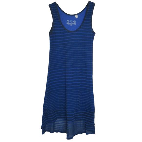 Threads 4 Thought Flowy Tank Dress Boho Sleeveless Striped Midi Dress Blue M - Picture 1 of 8